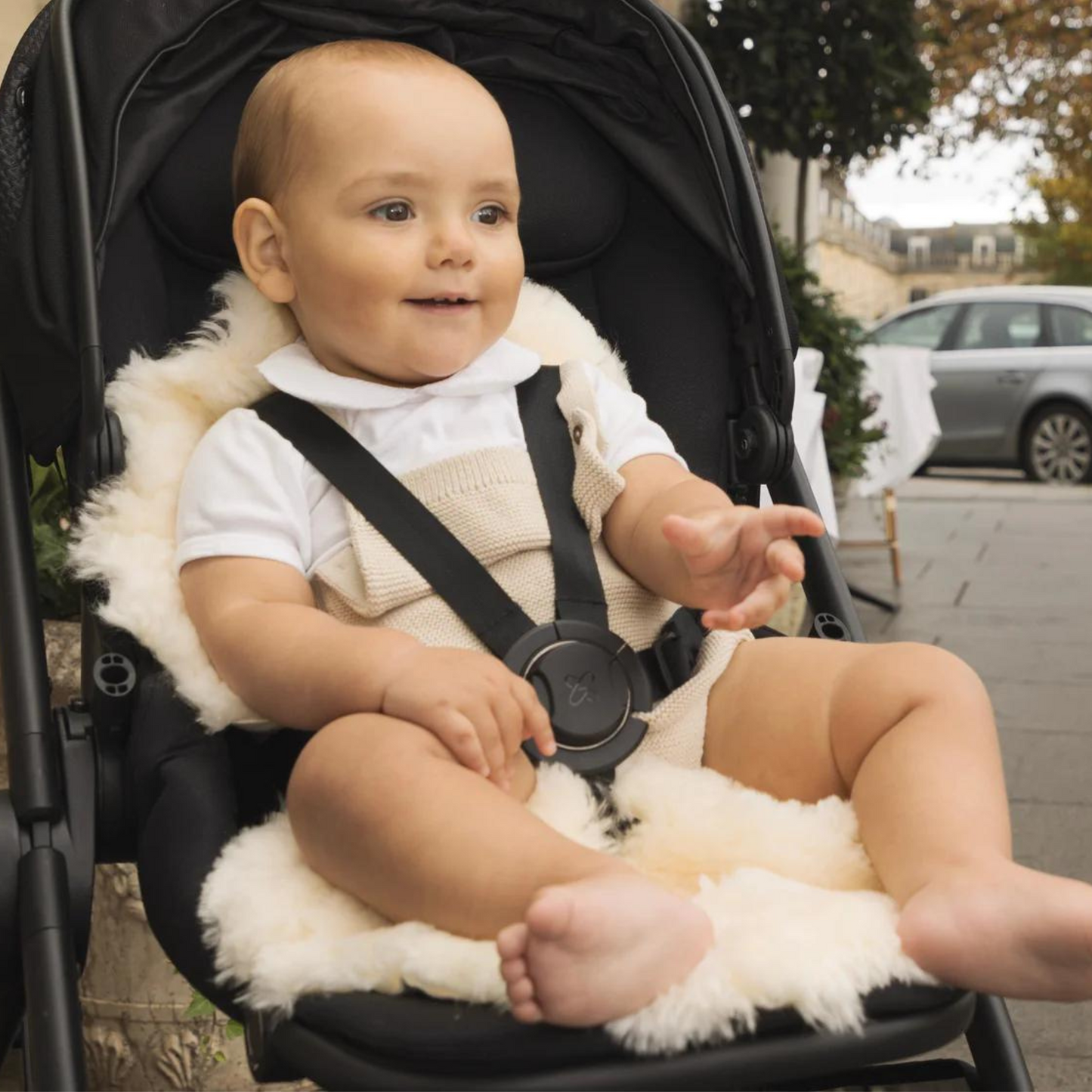 Naturally Sheepskins Baby Sheepskin Snuggler Shorn Pram liner