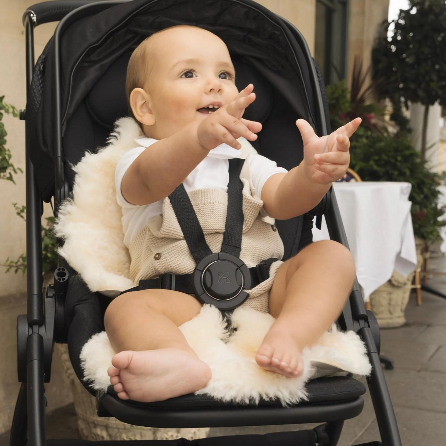 Naturally Sheepskins Baby Sheepskin Snuggler Shorn Pram liner