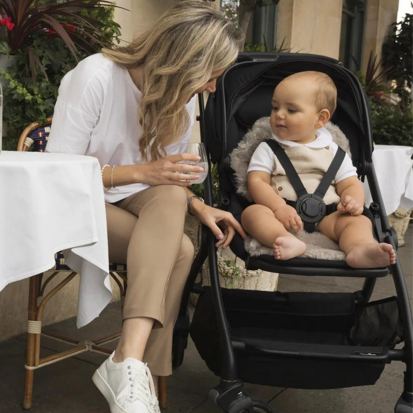 Naturally Sheepskins Baby Sheepskin Snuggler Shorn Pram liner
