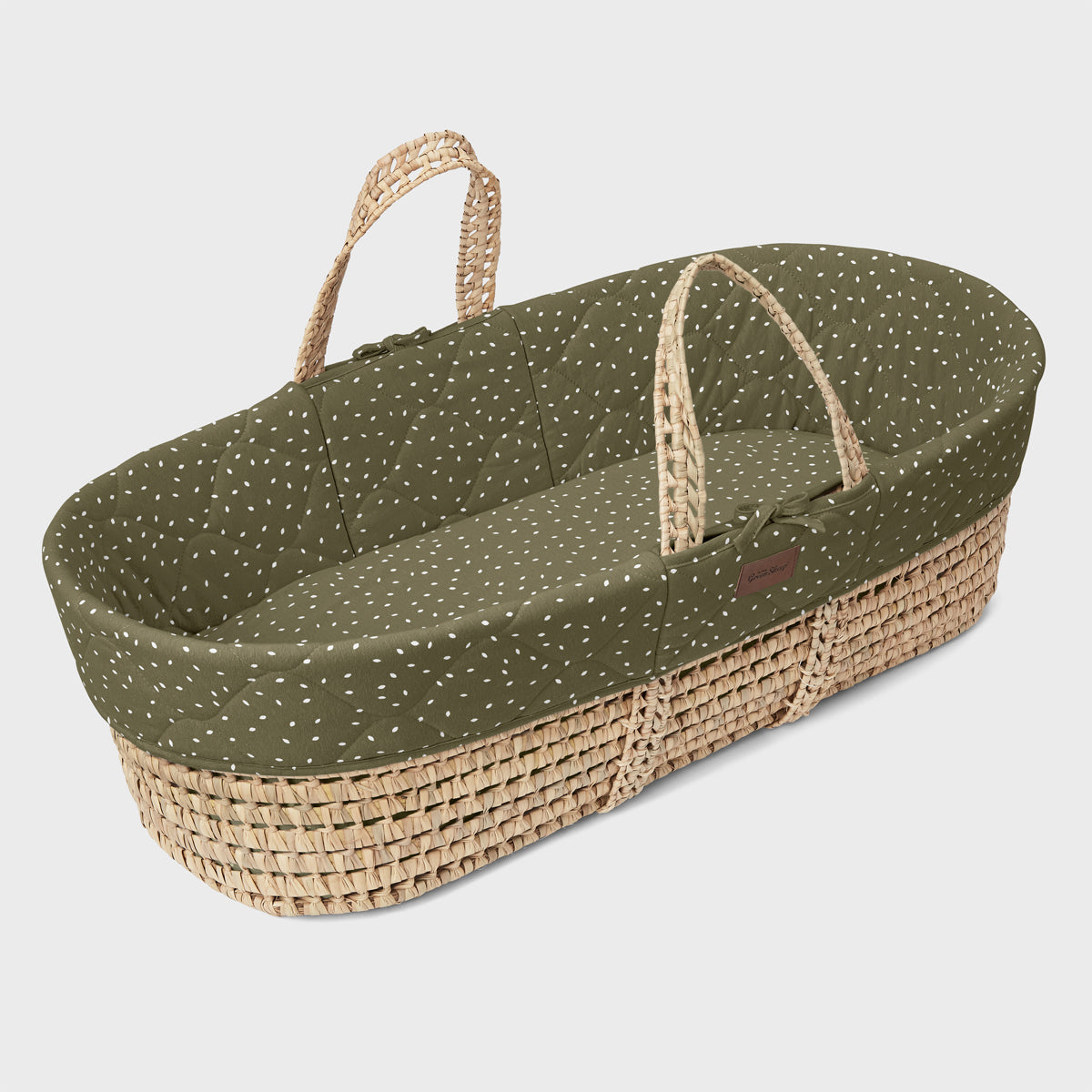 The Little Green Sheep Natural Quilted Moses Basket & Mattress NEW Colours