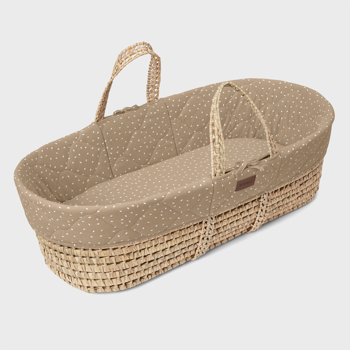 The Little Green Sheep Natural Quilted Moses Basket & Mattress NEW Colours