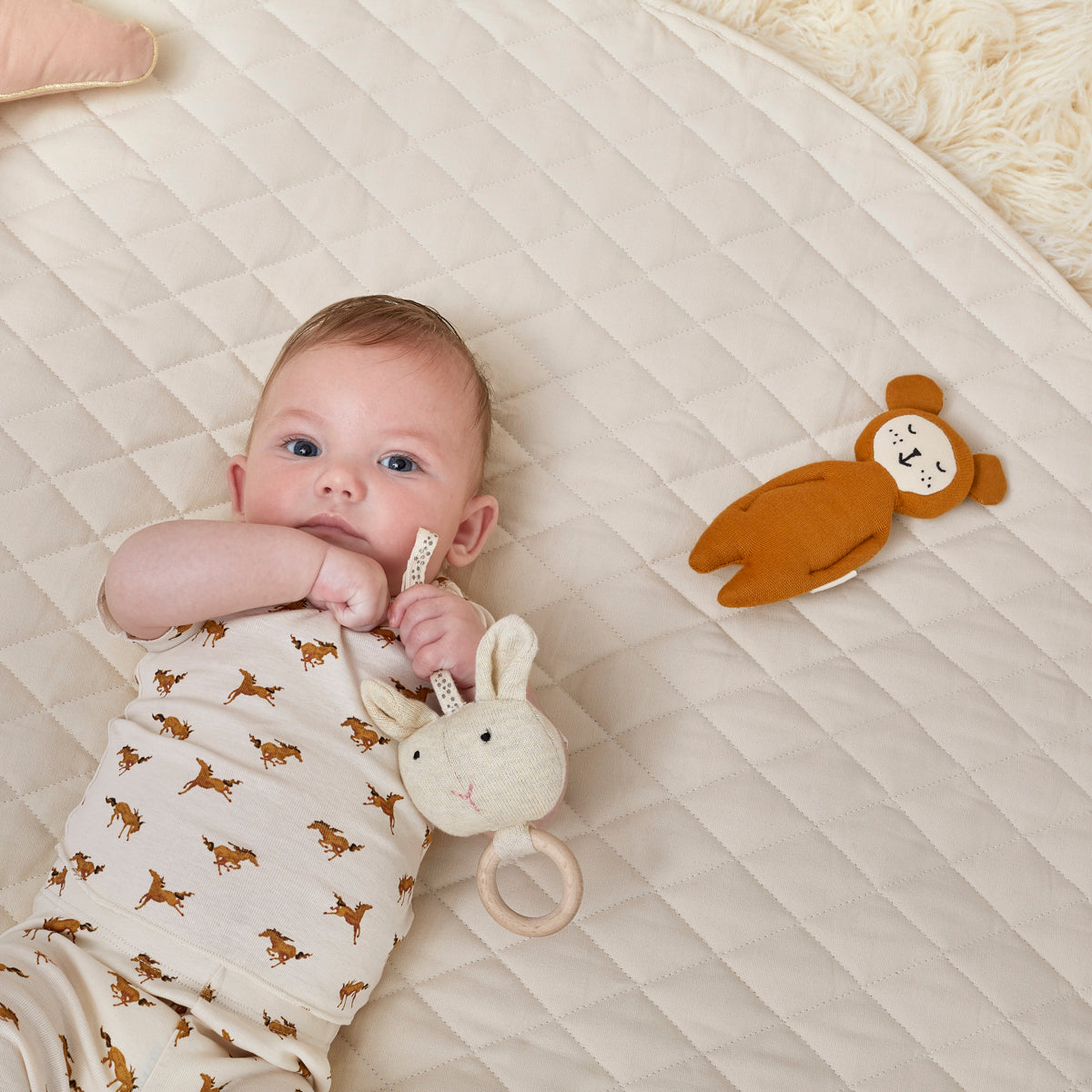 The Little Green Sheep Quilted Baby Playmat