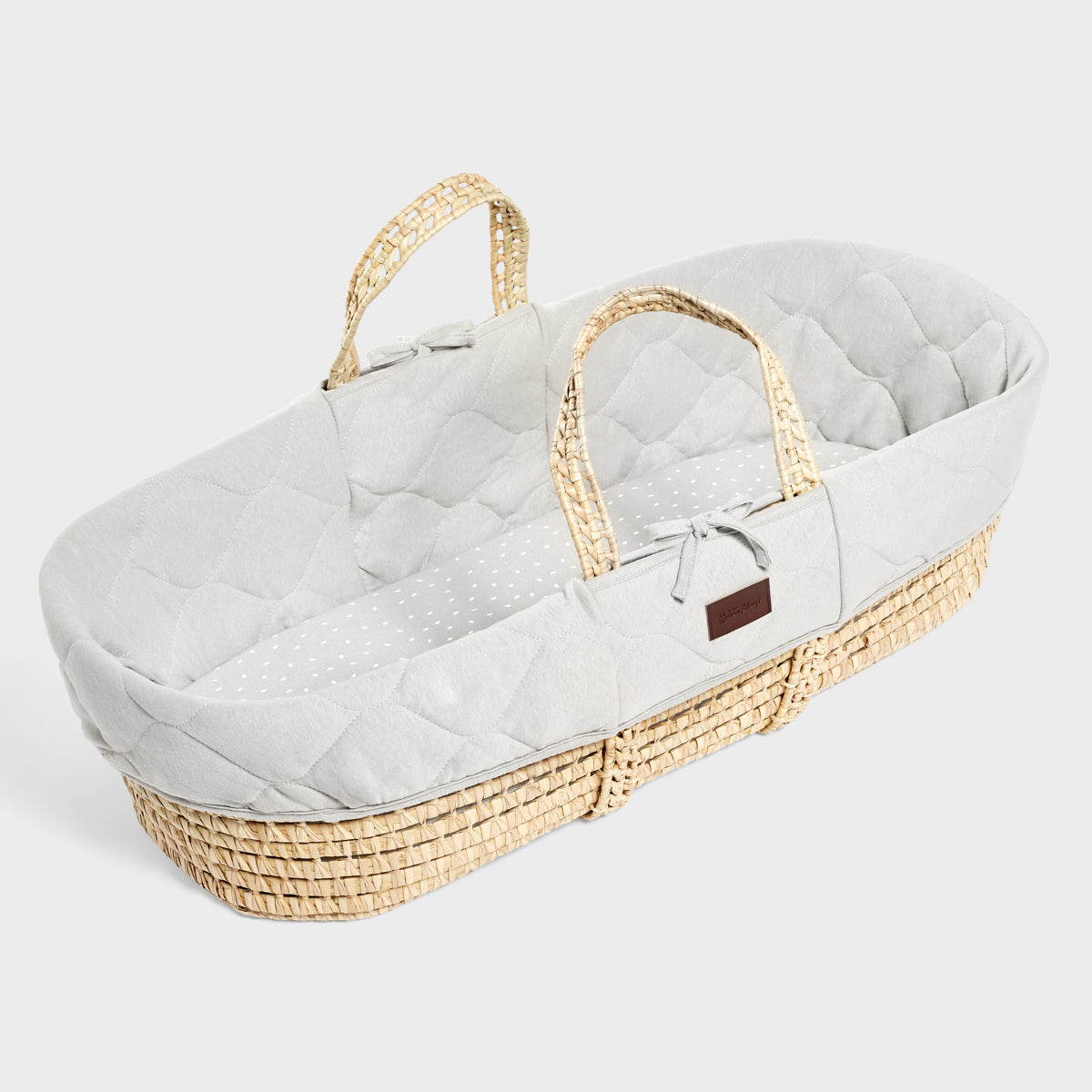 The Little Green Sheep Natural Quilted Moses Basket & Mattress