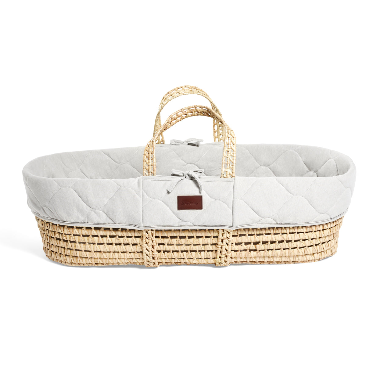 The Little Green Sheep Natural Quilted Moses Basket & Mattress