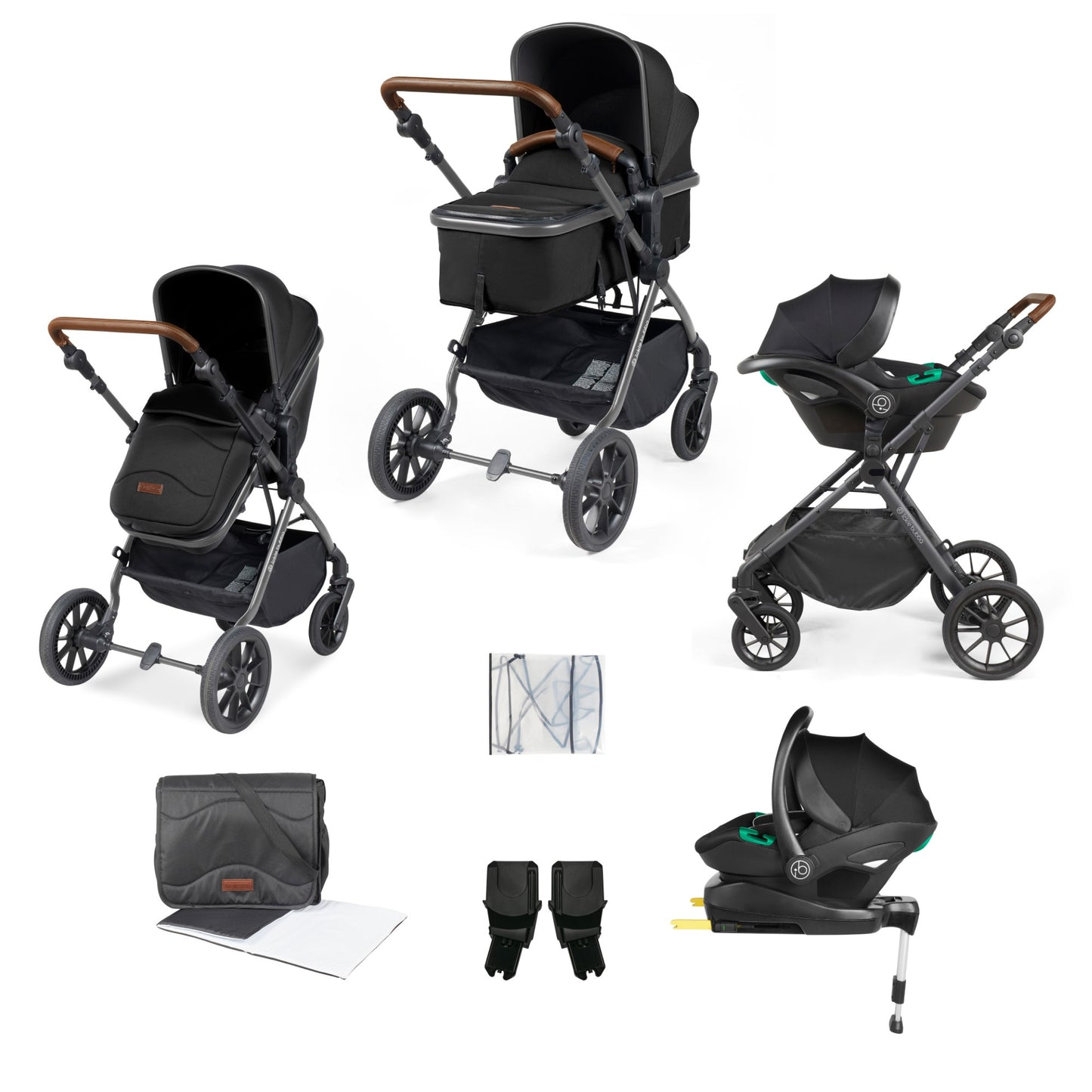 Ickle Bubba Cosmo All-in-One I-Size Travel System with Isofix Base