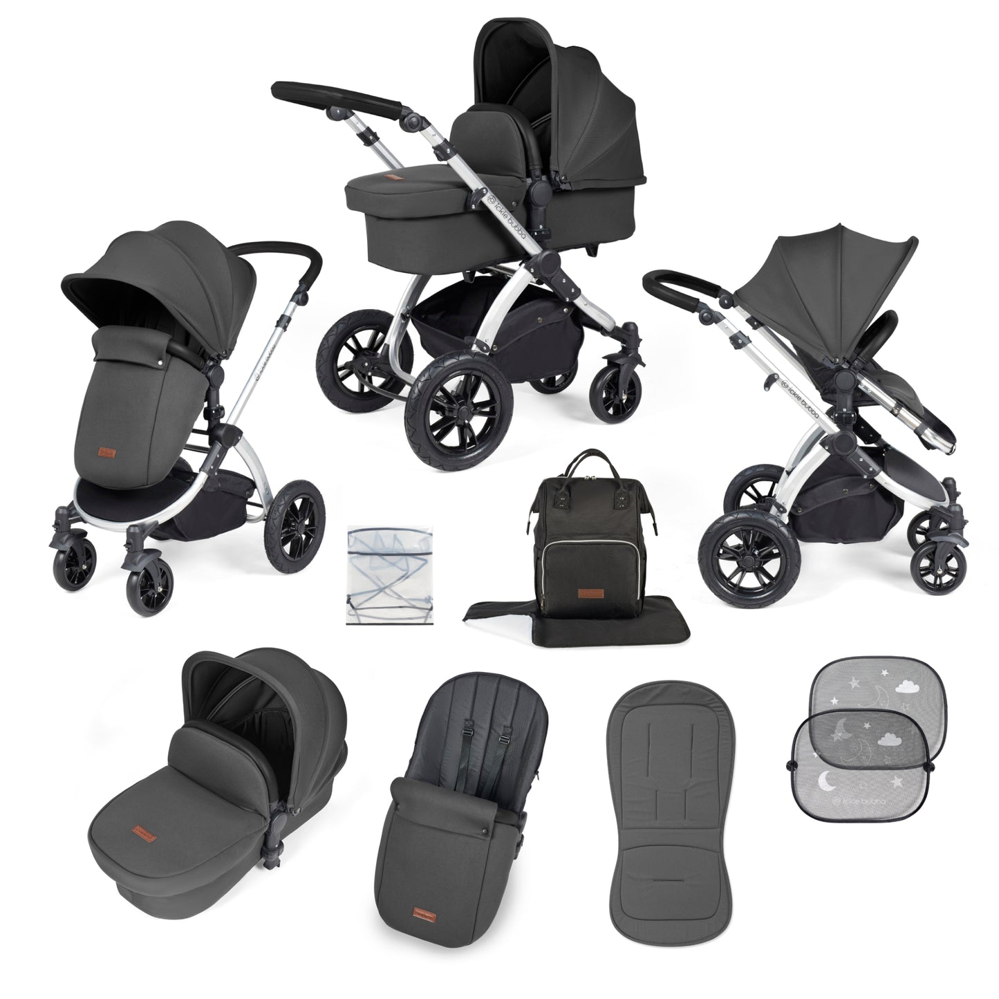 Ickle Bubba Stomp Luxe 2 in 1 Plus Pushchair & Carrycot