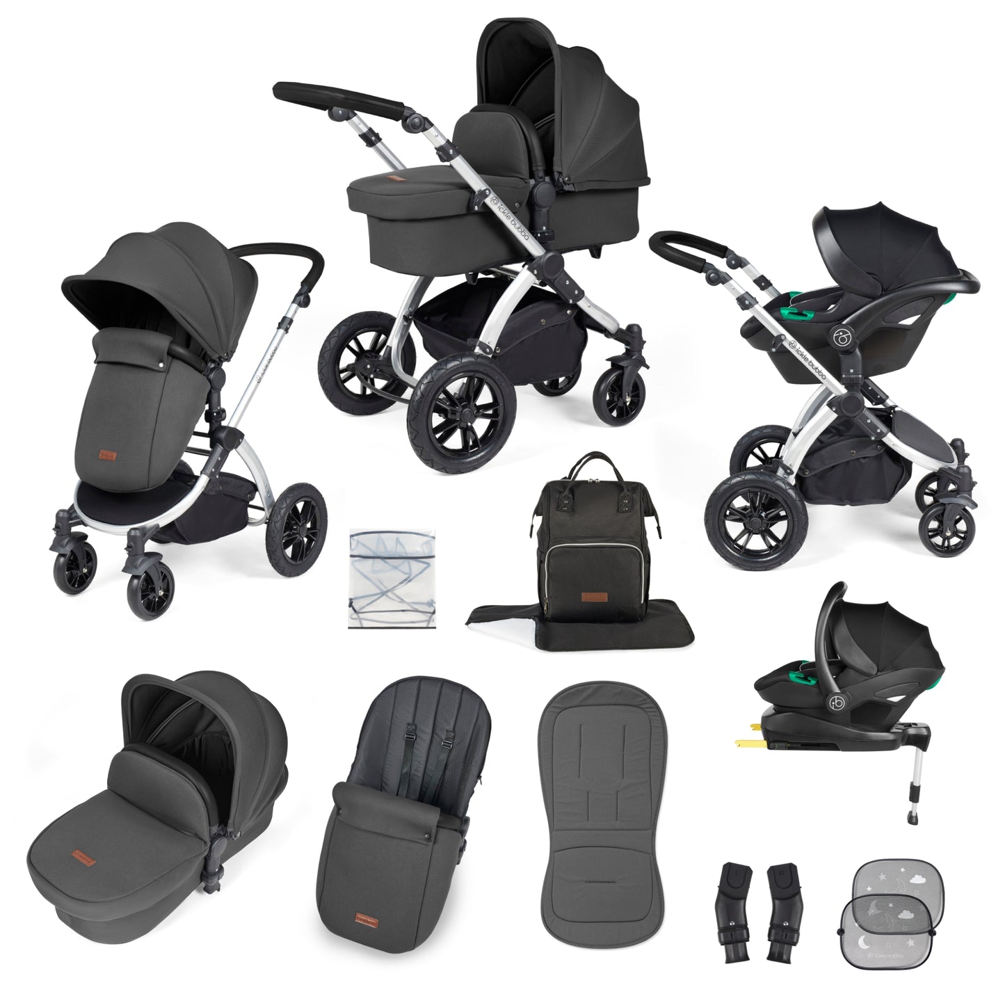 Ickle Bubba Stomp Luxe All-in-One Travel System with Isofix Base