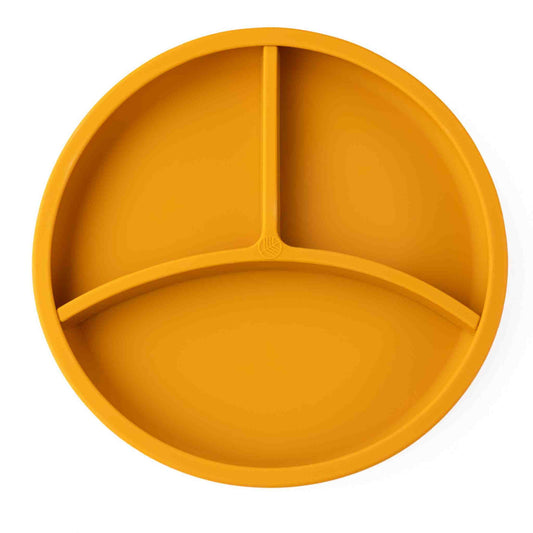 Eco Rascals Silicone Plate With Removable Divider - Mustard