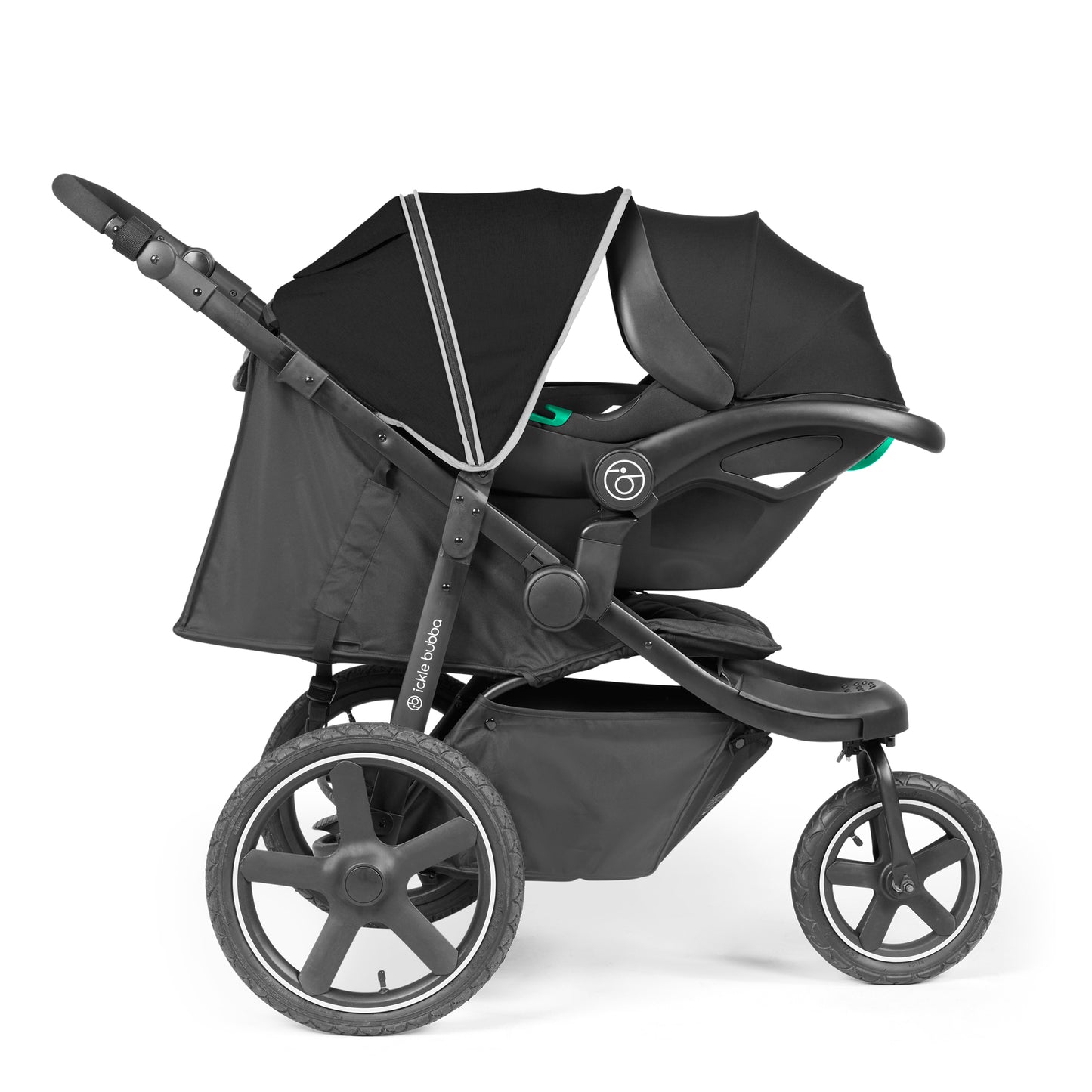 Ickle Bubba Venus Prime Jogger I-Size Travel System with Newborn Cocoon & Isofix Base