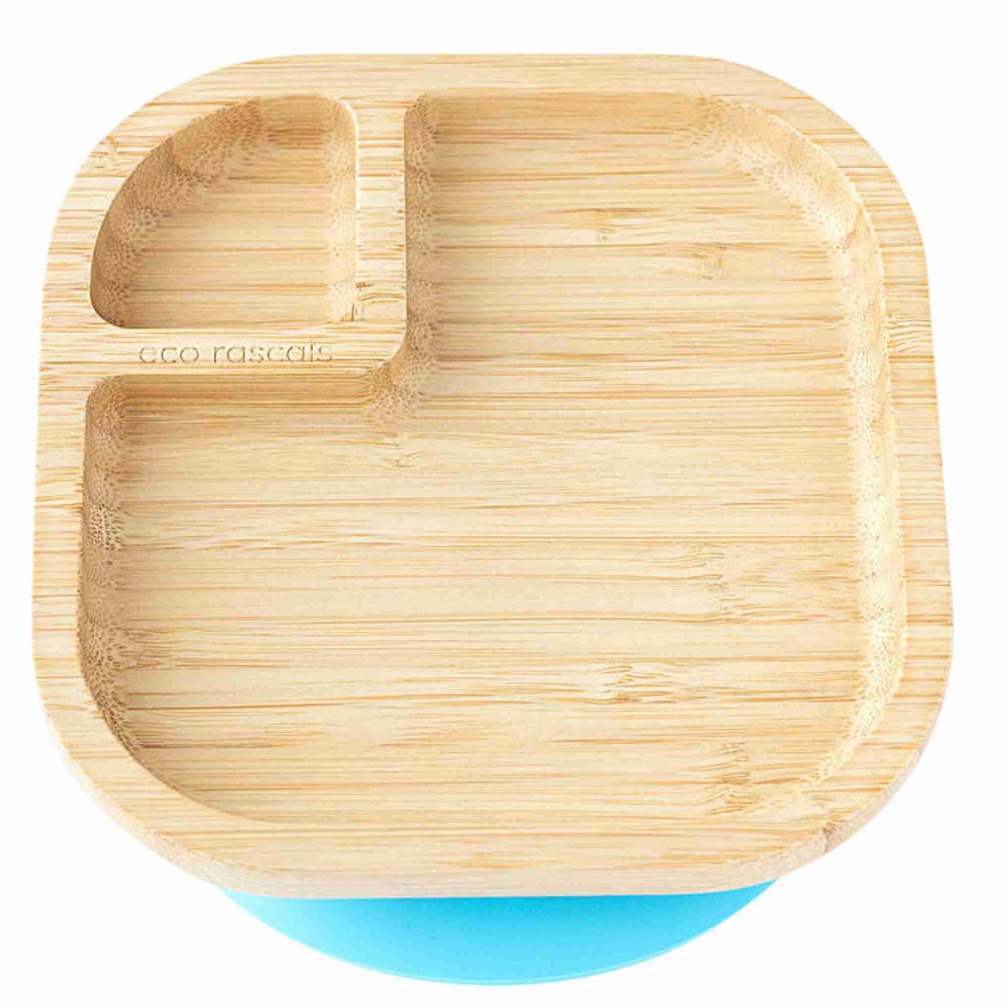 Eco Rascals Square Snack and Baby Bamboo Plate With Super Suction