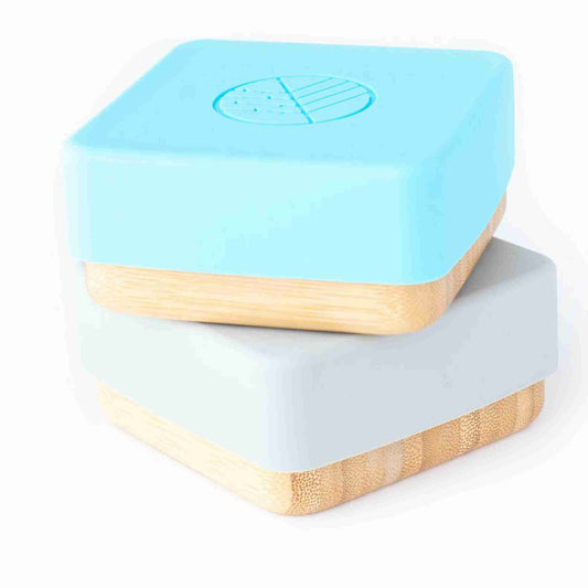 Eco Rascals Bamboo Snack Pots - Blue and Grey