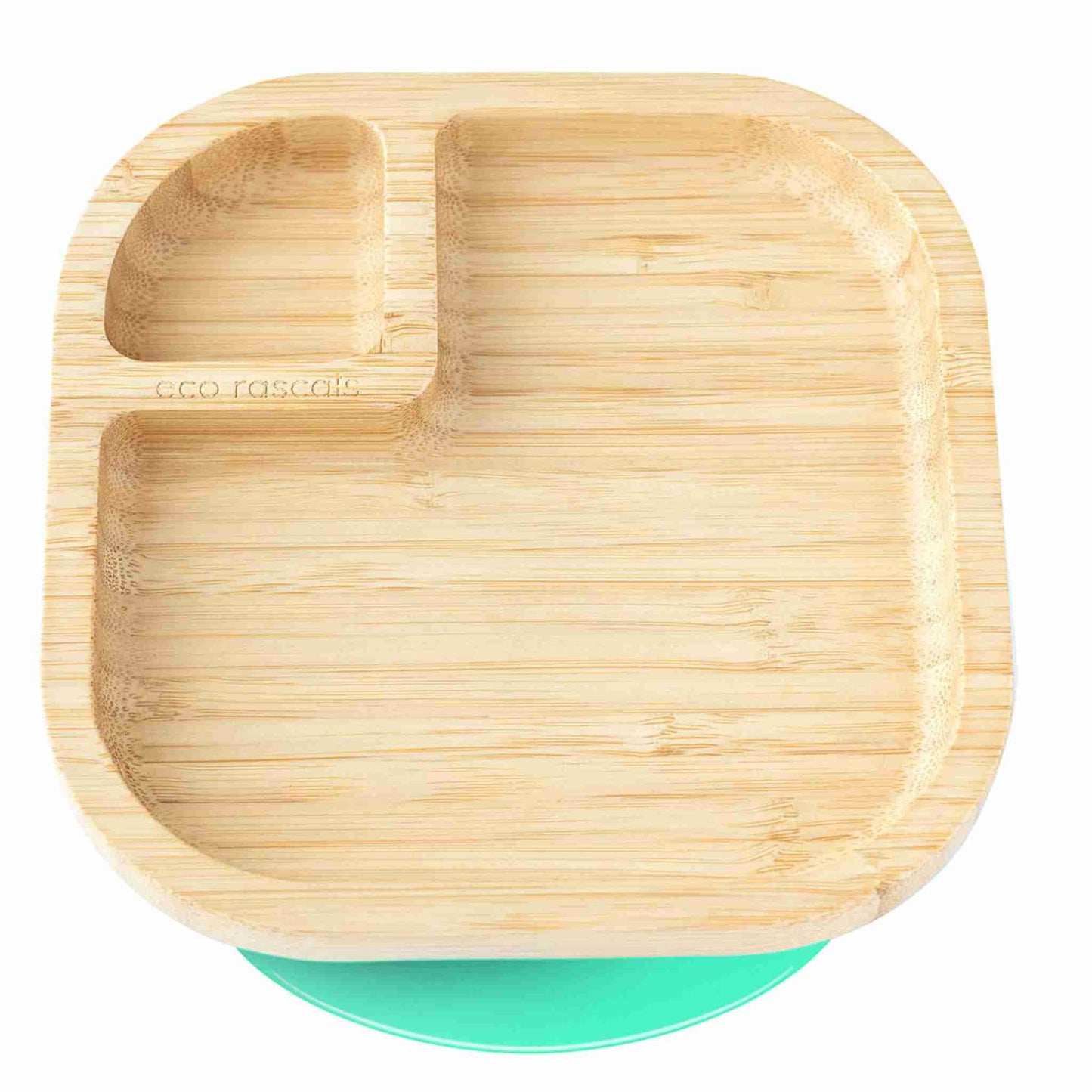 Eco Rascals Square Snack and Baby Bamboo Plate With Super Suction