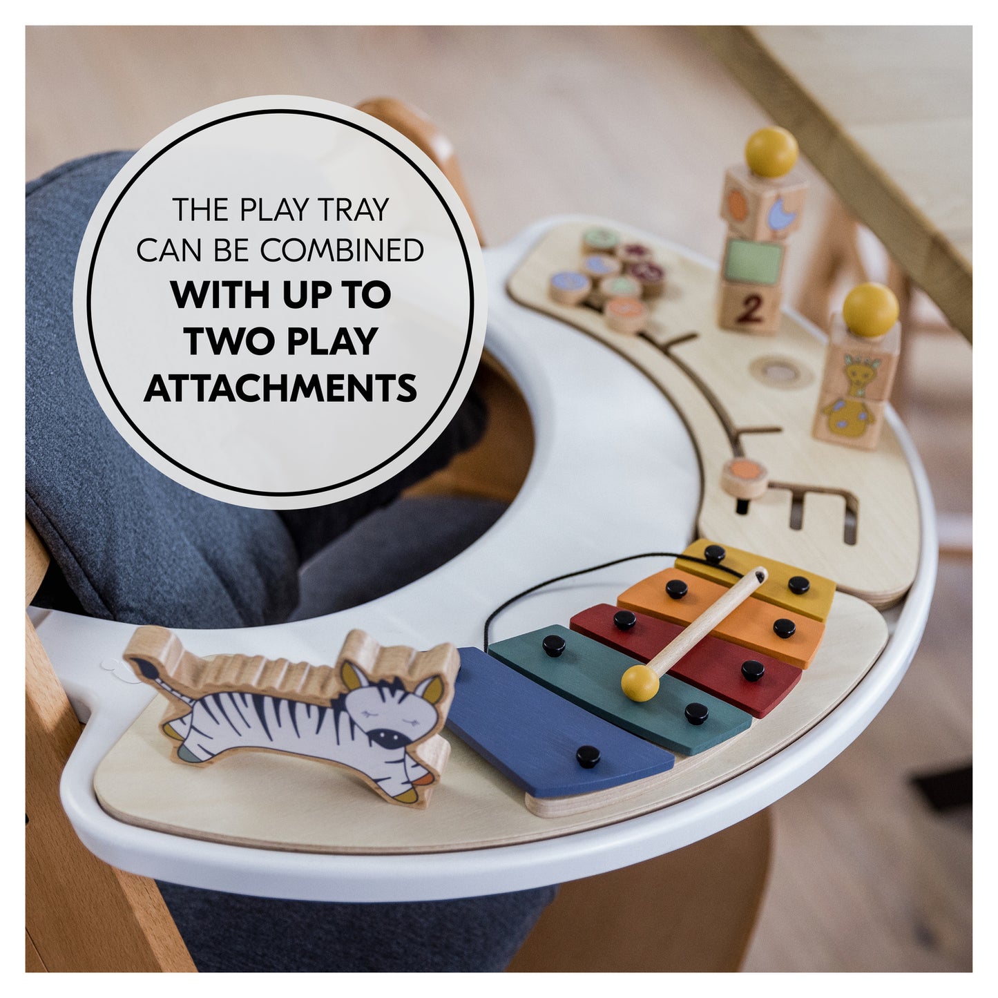 hauck Alpha Play Sorting Set Wooden Highchair Playset and Tray