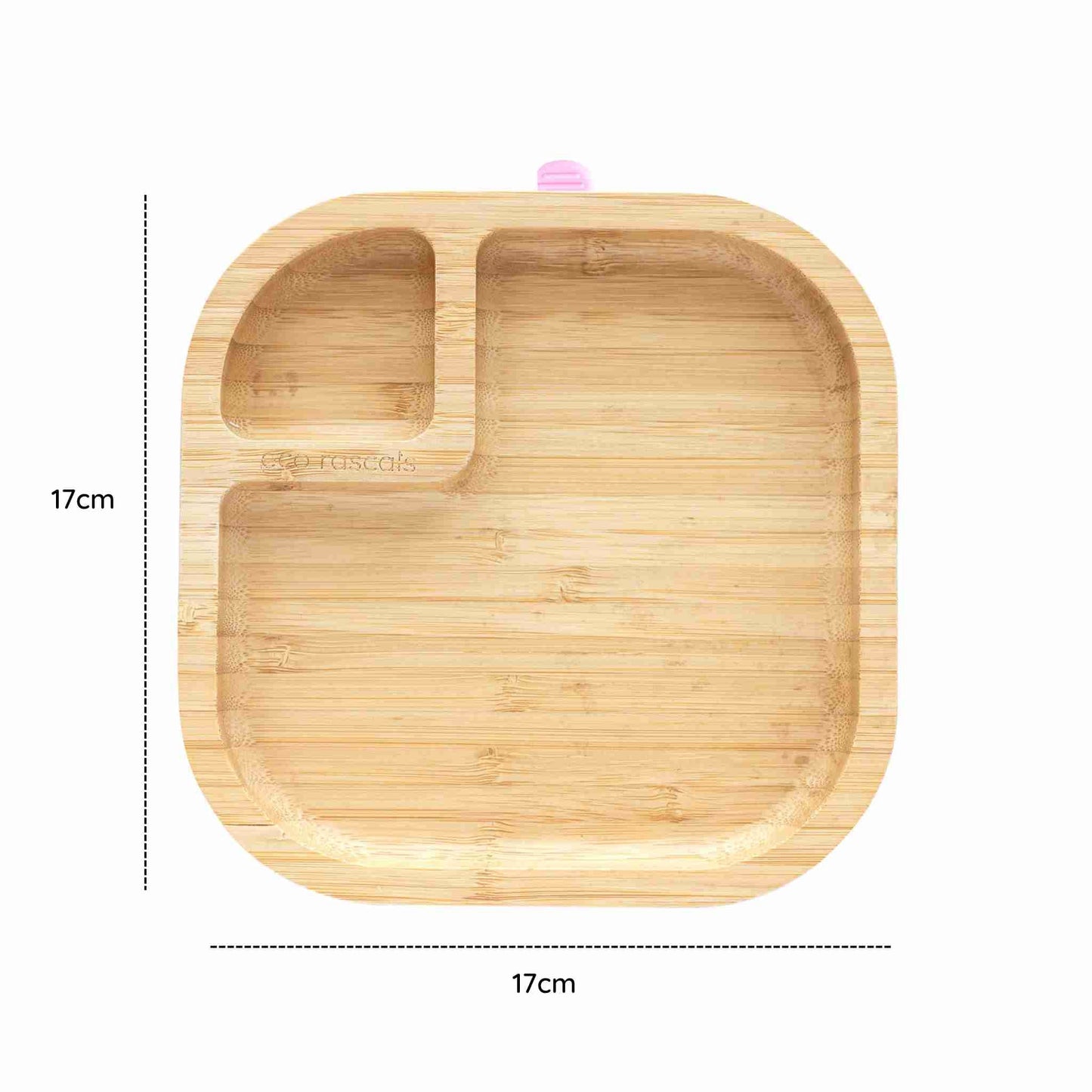 Eco Rascals Square Snack and Baby Bamboo Plate With Super Suction