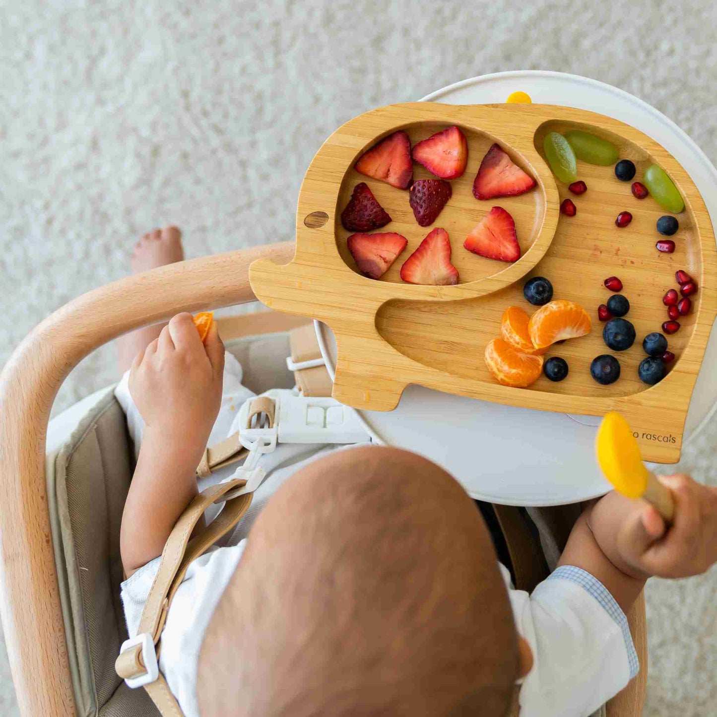 Eco Rascals Bamboo Toddler Elephant Suction Plate