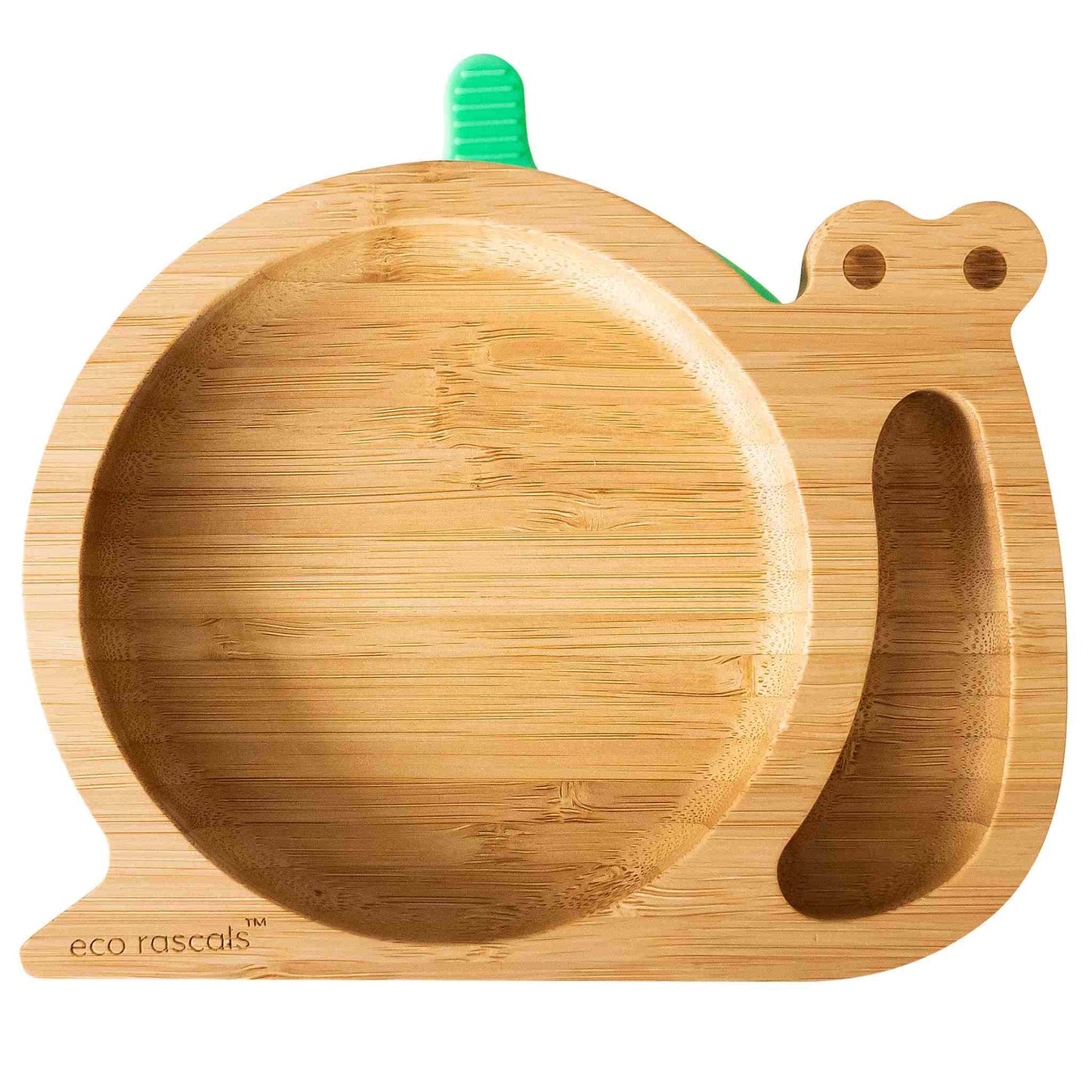 Eco Rascals Bamboo Tableware Suction and Section Plate - Snail