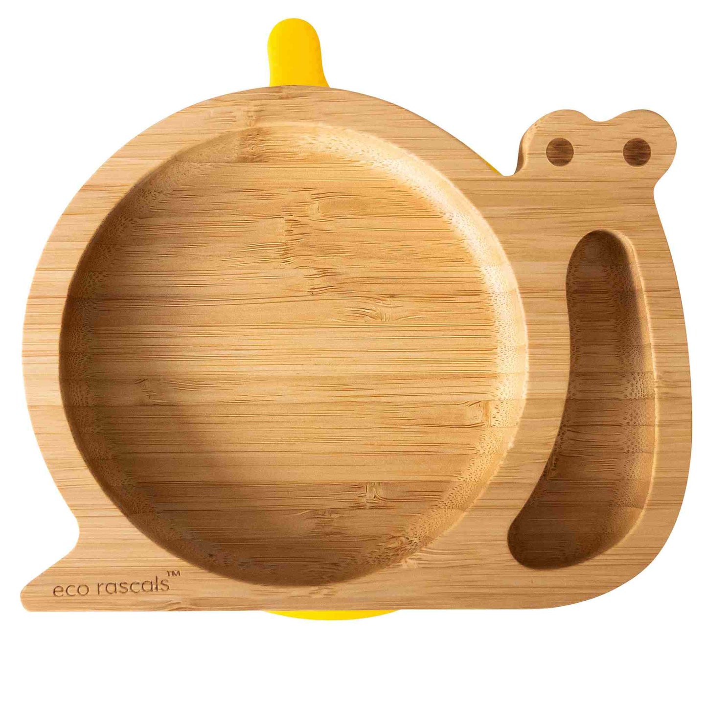 Eco Rascals Bamboo Tableware Suction and Section Plate - Snail
