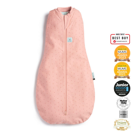 ErgoPouch - Organic Summer Cocoon Swaddle Sleeping Bag - Berries - 0.2 TOG