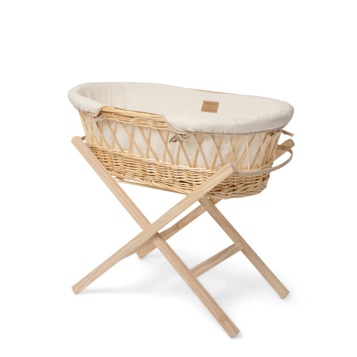 Clair de Lune Organic Natural Wicker Moses Basket