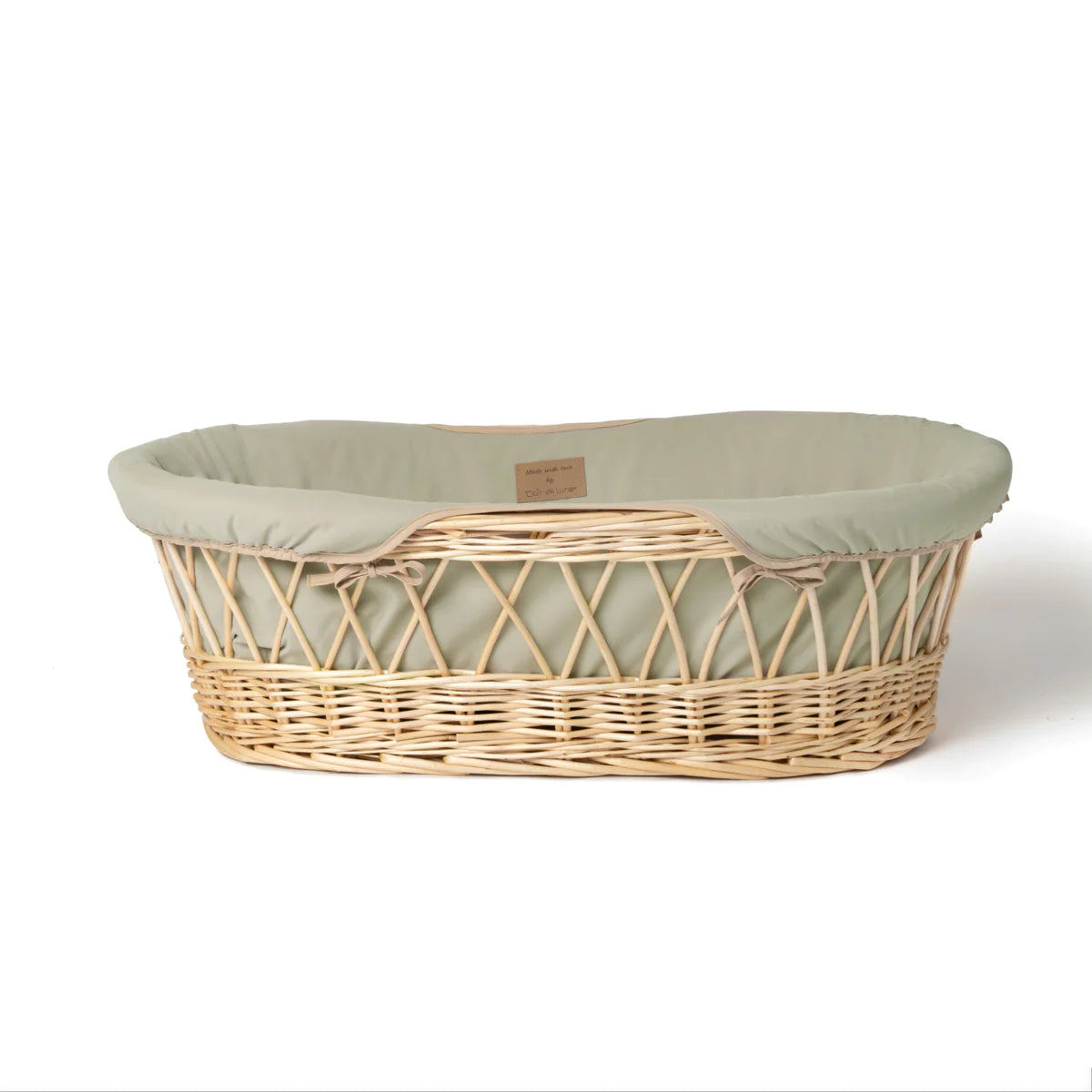 Clair de Lune Organic Natural Wicker Moses Basket