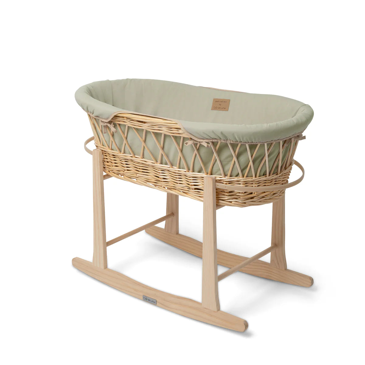 Clair de Lune Organic Natural Wicker Moses Basket