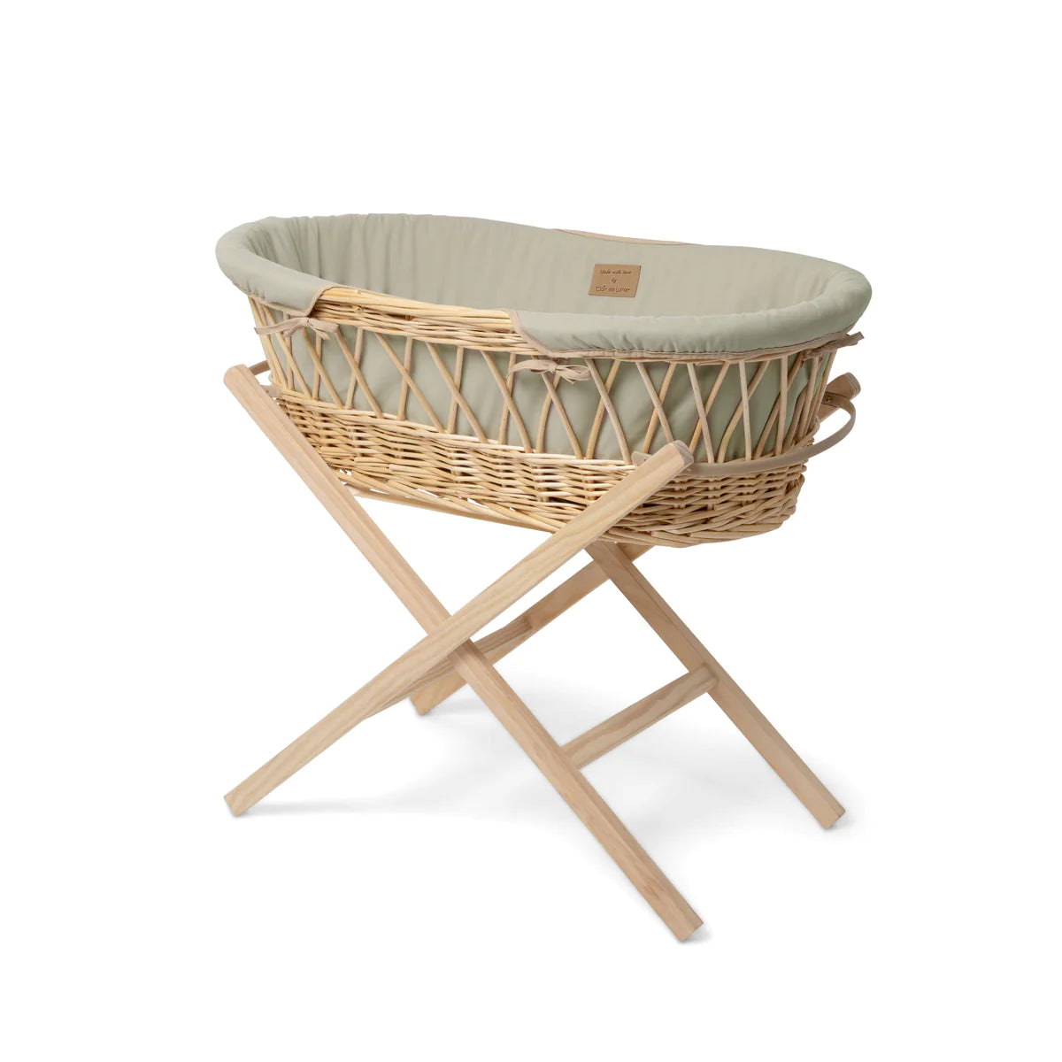 Clair de Lune Organic Natural Wicker Moses Basket