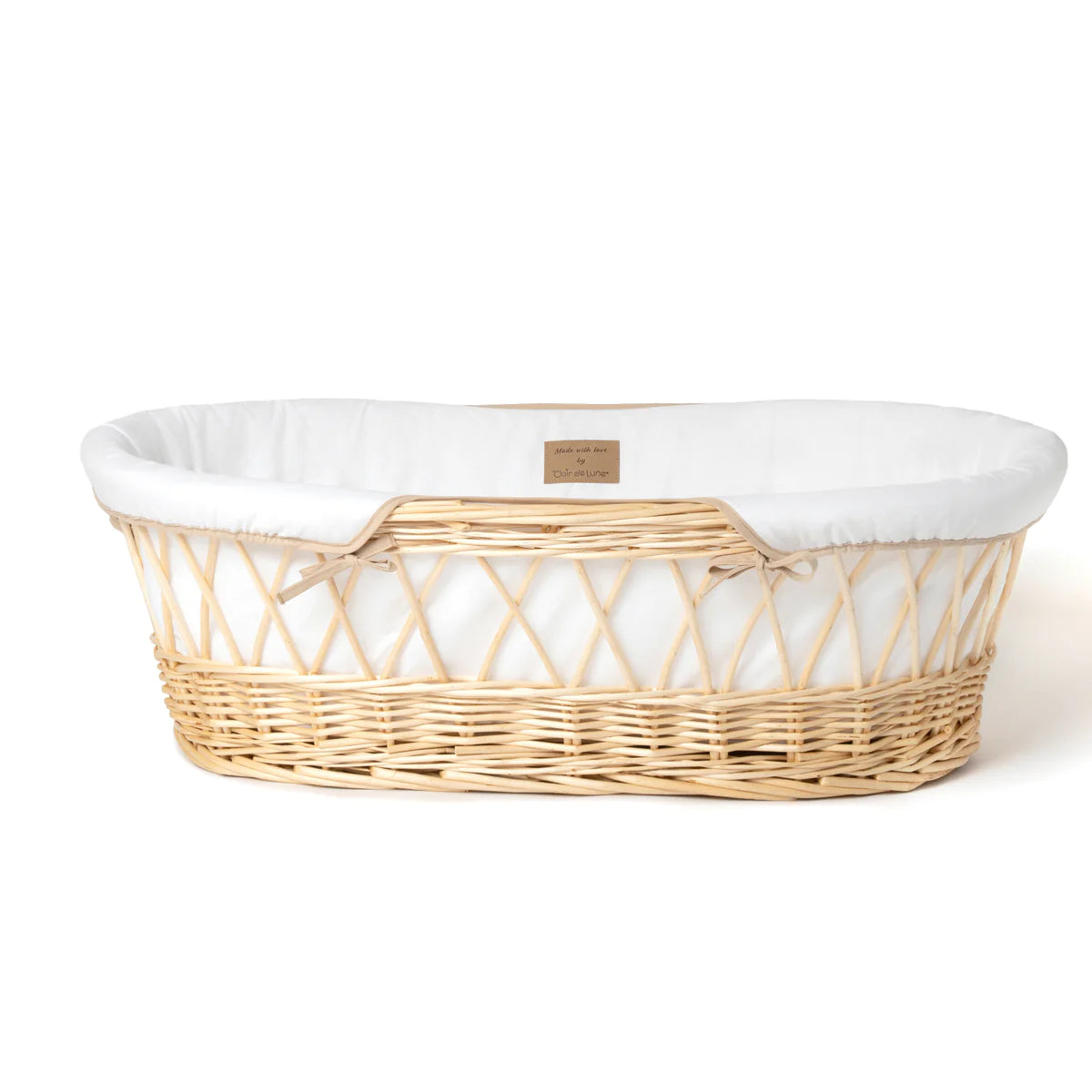 Clair de Lune Organic Natural Wicker Moses Basket
