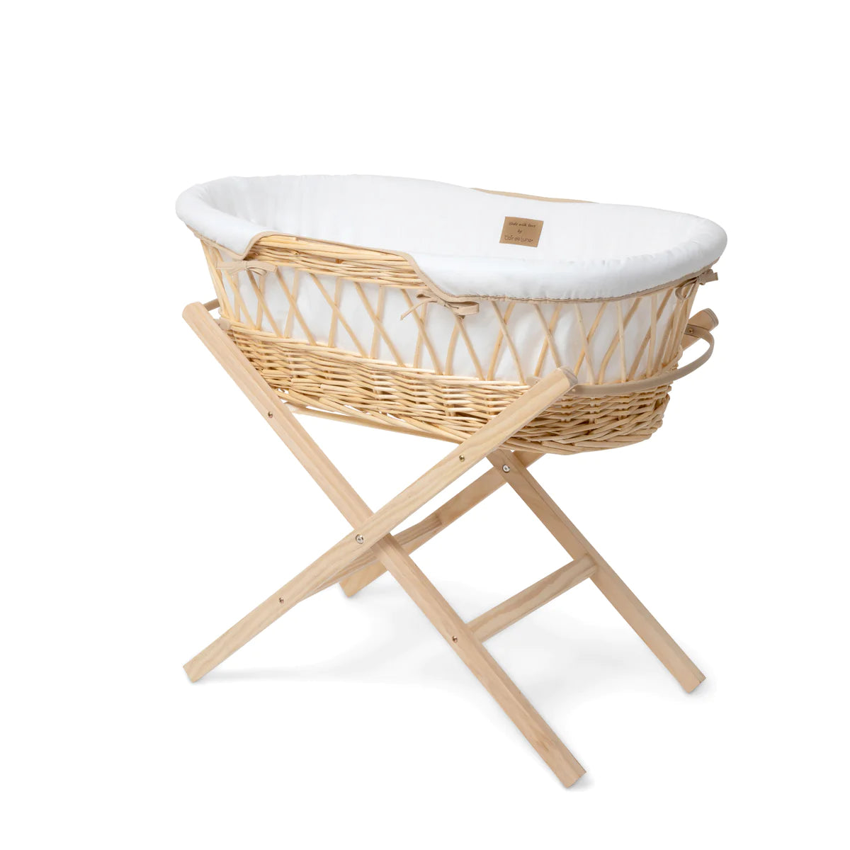 Clair de Lune Organic Natural Wicker Moses Basket