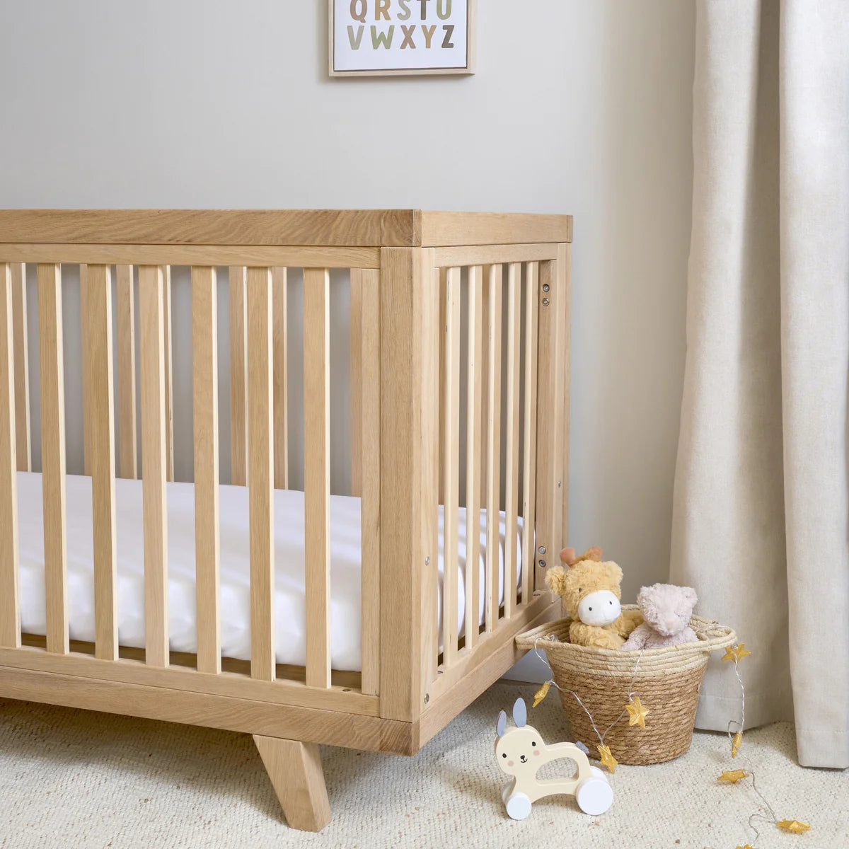 Clair de Lune Oak Cot Bed