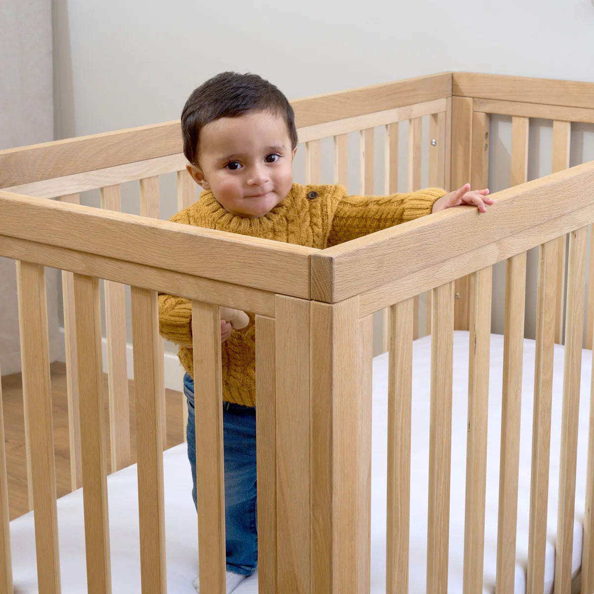 Clair de Lune Oak Cot Bed