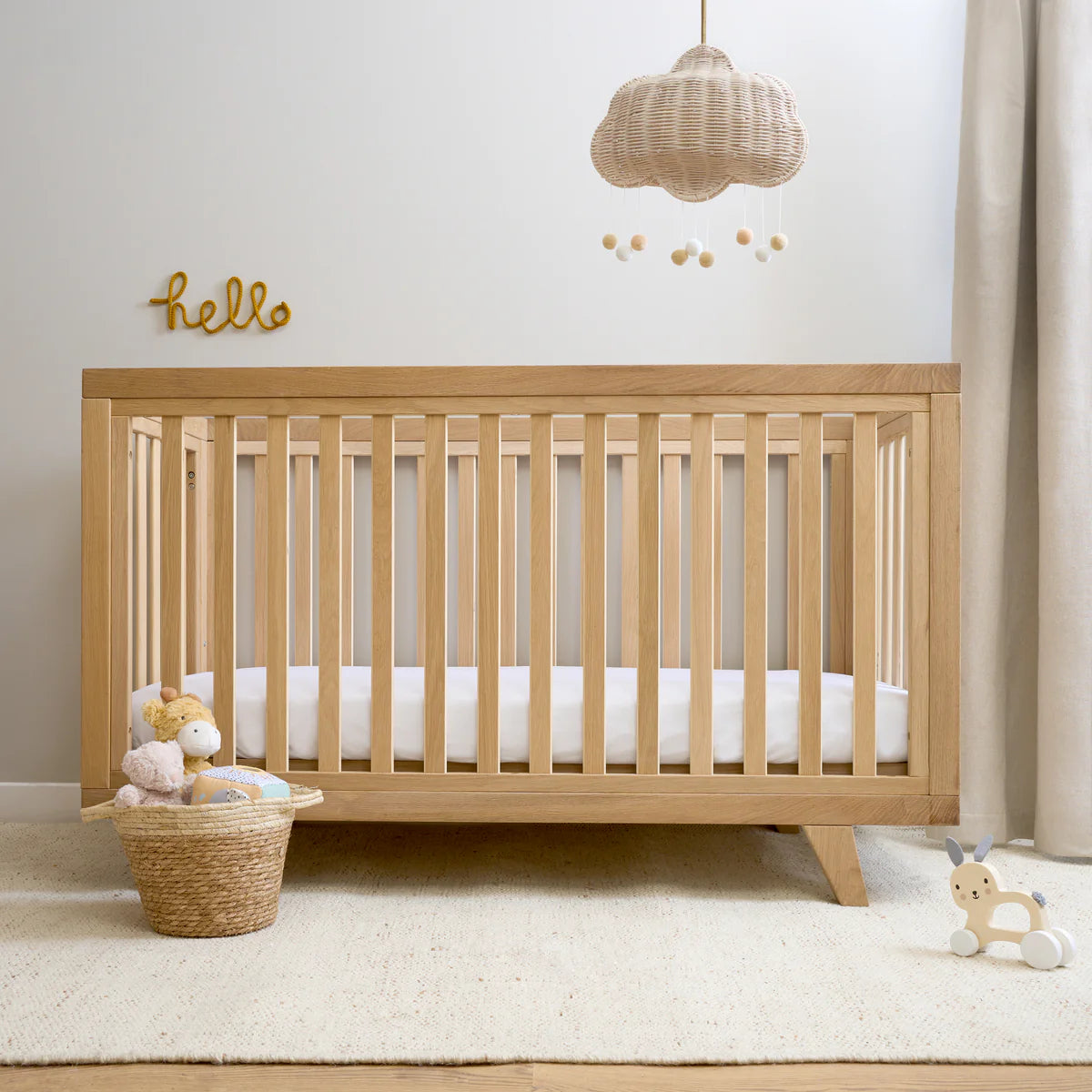 Clair de Lune Oak Cot Bed