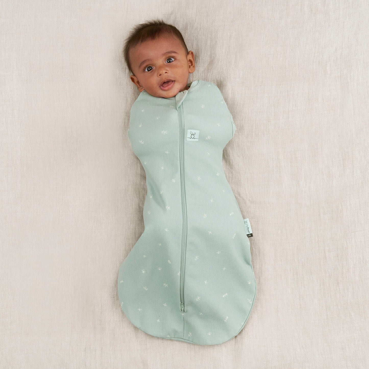 ErgoPouch - Organic All Year Cocoon Swaddle Sleeping Bag - Sage - 1.0 TOG