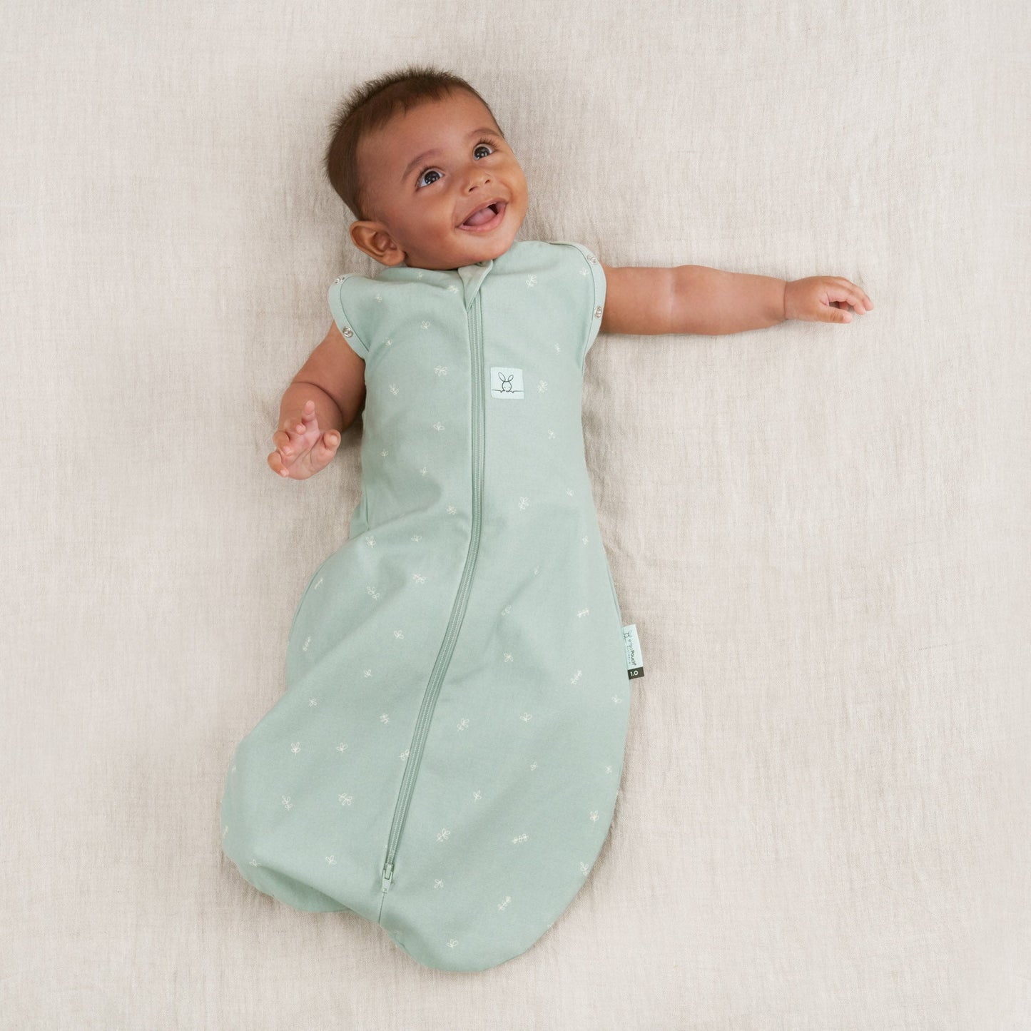 ErgoPouch - Organic Summer Cocoon Swaddle Sleeping Bag - Sage - 0.2 TOG