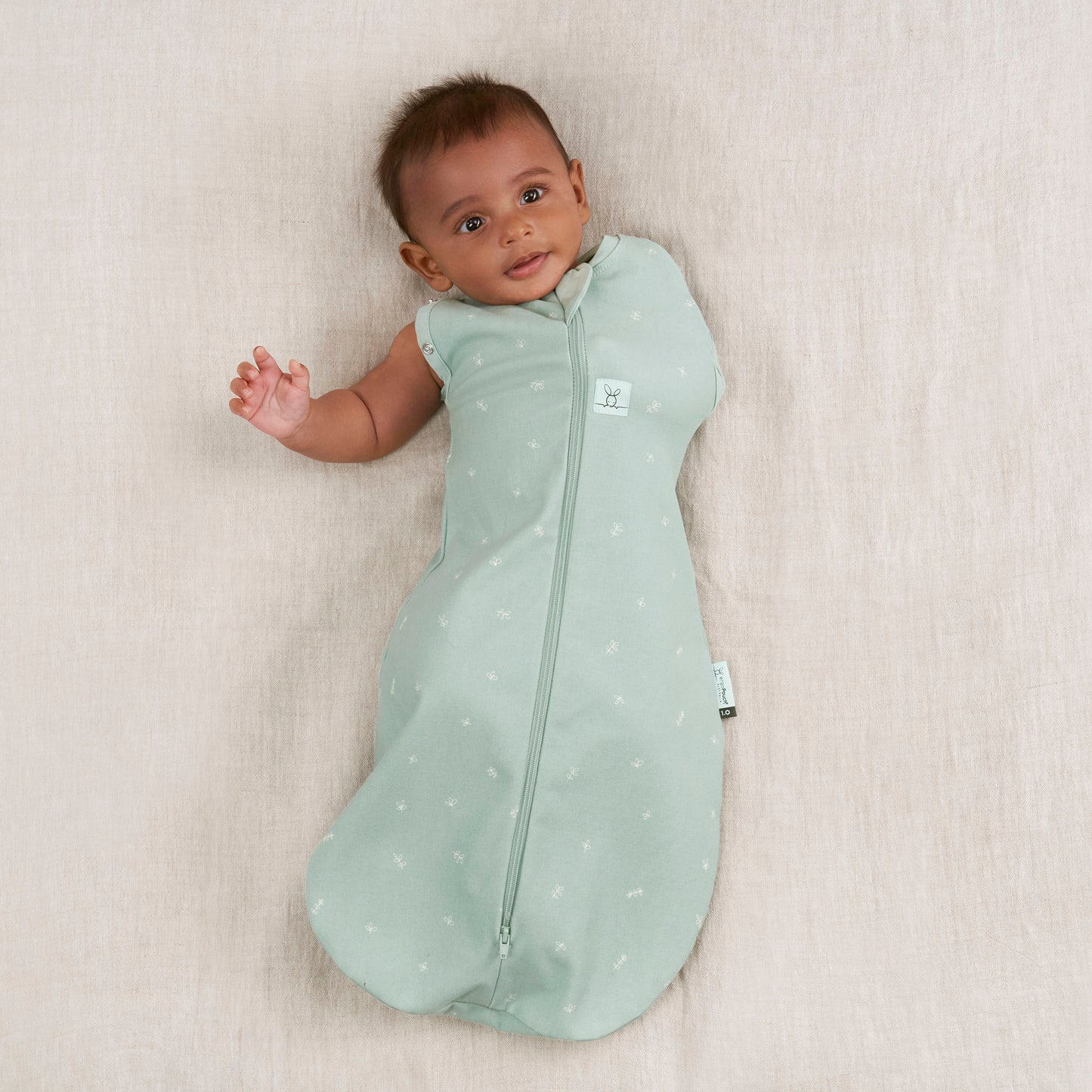 ErgoPouch - Organic All Year Cocoon Swaddle Sleeping Bag - Sage - 1.0 TOG