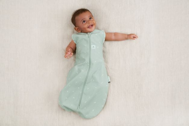 ErgoPouch - Organic Summer Cocoon Swaddle Sleeping Bag - Sage - 0.2 TOG