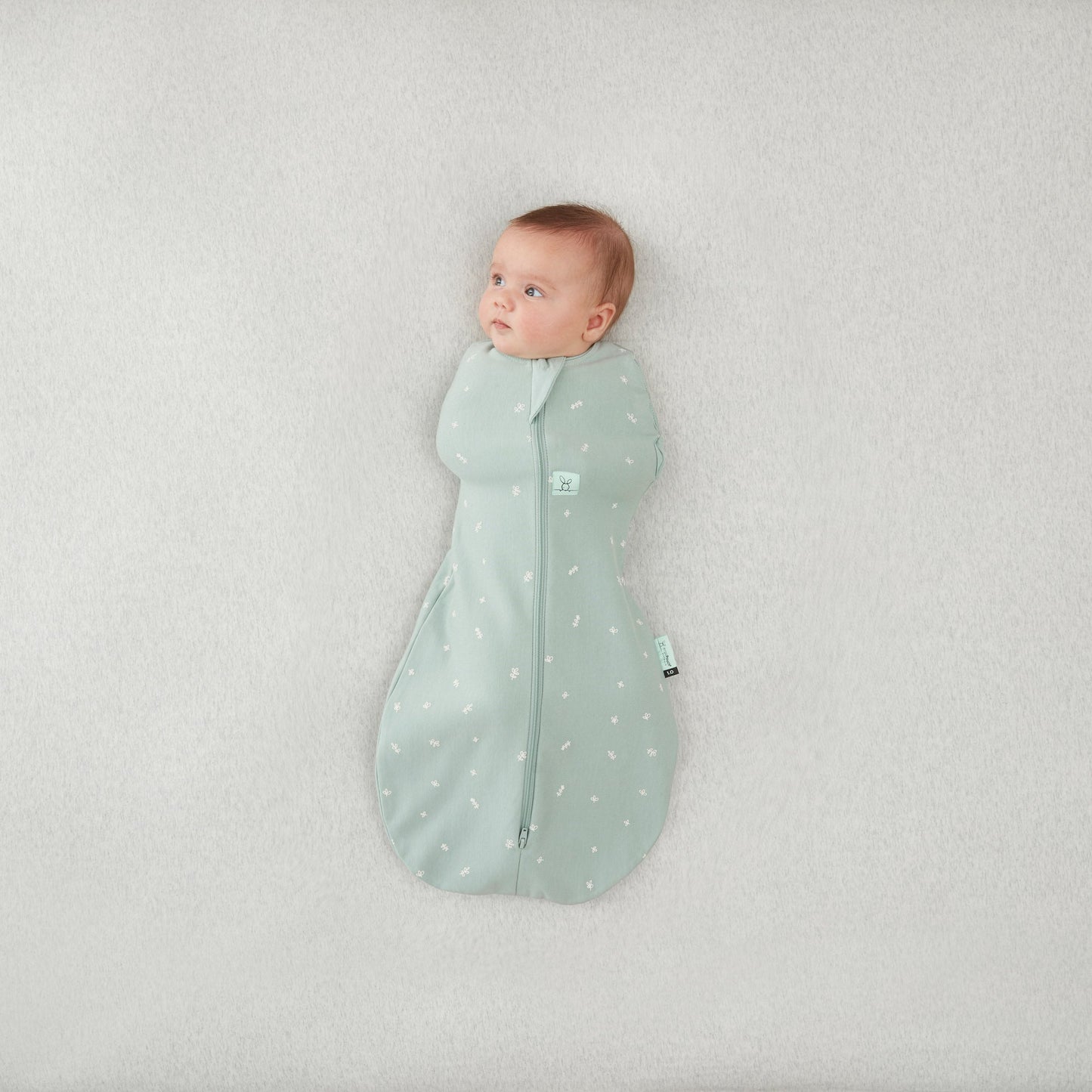 ErgoPouch - Organic Summer Cocoon Swaddle Sleeping Bag - Sage - 0.2 TOG