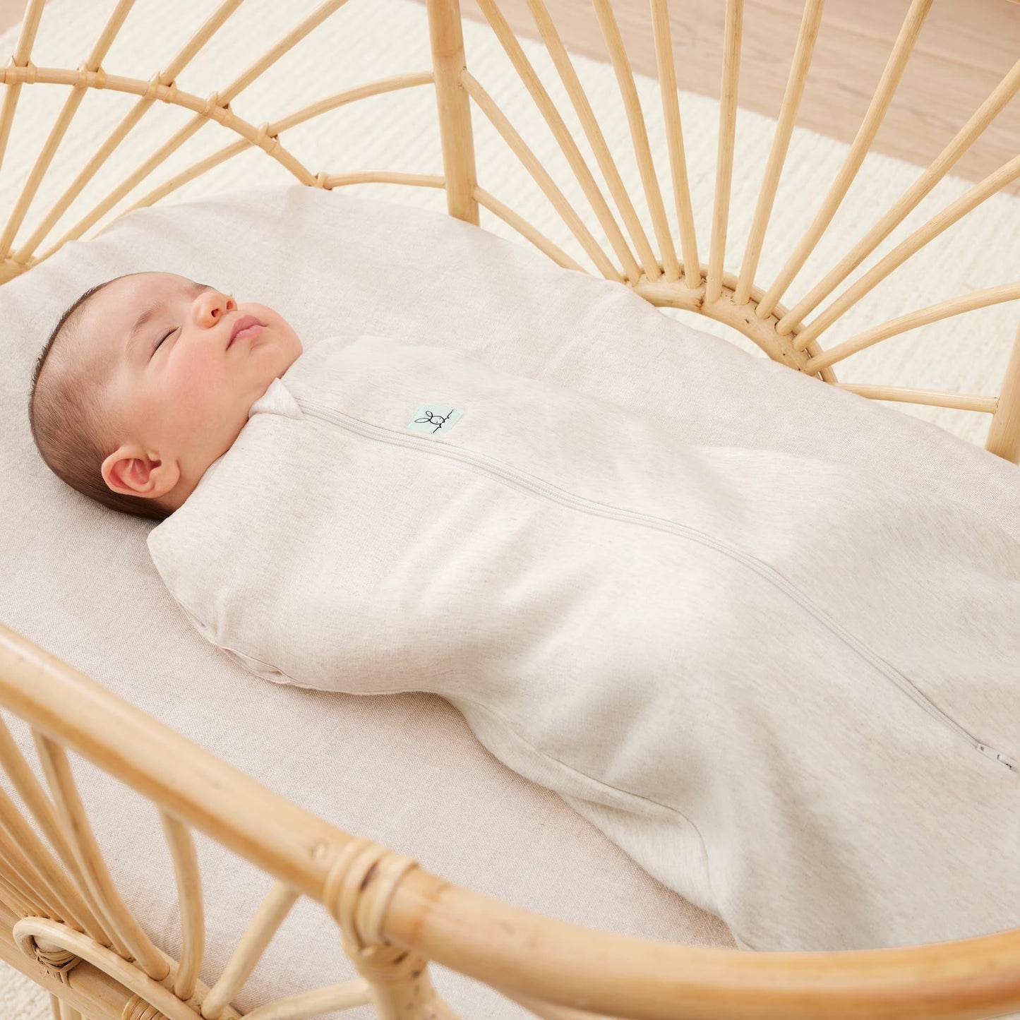 ErgoPouch - Organic All Year Cocoon Swaddle Sleeping Bag - Oatmeal - 1.0 TOG