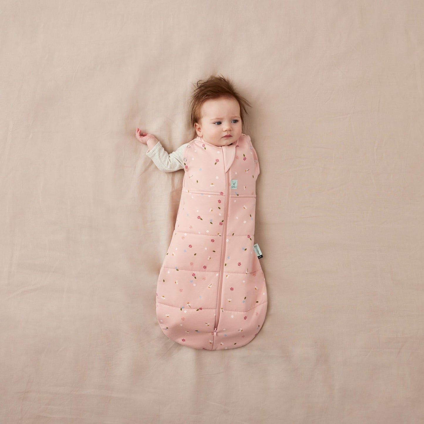 ErgoPouch - Organic Winter Cocoon Swaddle Sleeping Bag - Daisies - 2.5 TOG