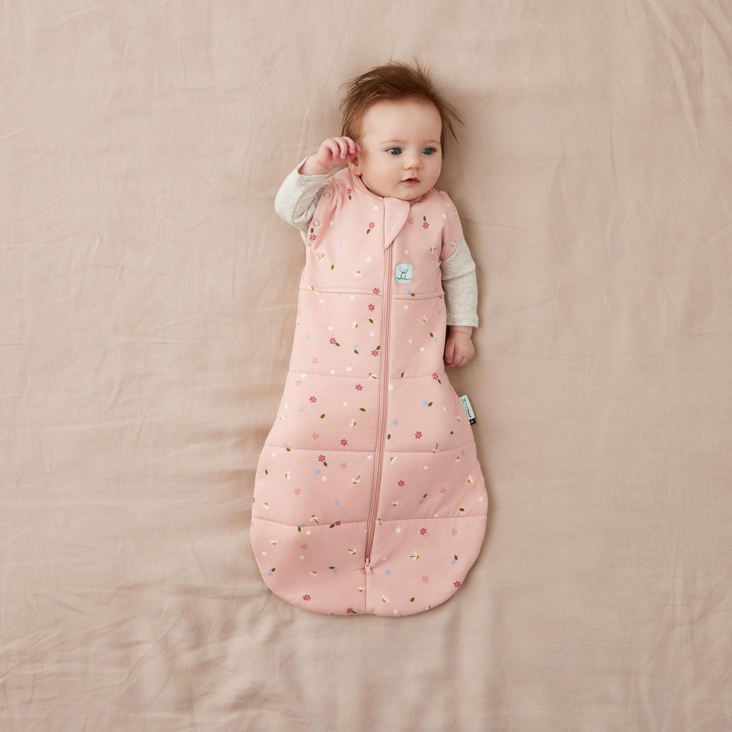 ErgoPouch - Organic Winter Cocoon Swaddle Sleeping Bag - Daisies - 2.5 TOG