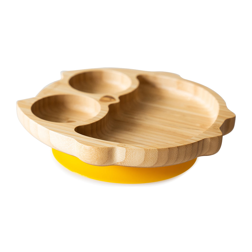 Eco Rascals Bamboo Owl Shaped Suction Plate