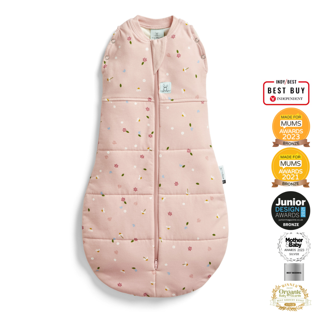 ErgoPouch - Organic Winter Cocoon Swaddle Sleeping Bag - Daisies - 2.5 TOG