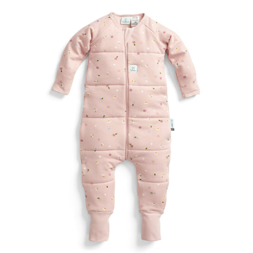 ErgoPouch - Organic Winter Long Sleeved Sleep Onesie - Daisies - 3.5 TOG