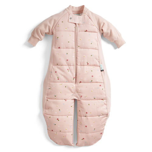 ErgoPouch - Organic Winter Long Sleeved 2 in 1 Sleeping Suit Bag - Daisies - 2.5 TOG