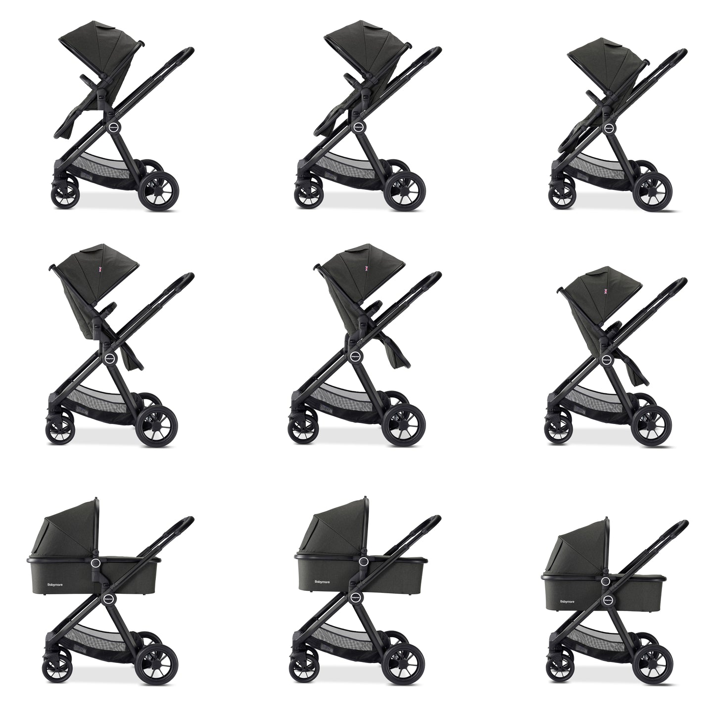 Babymore Memore V2 Travel System - 13 Piece with Pecan i-Size Car Seat