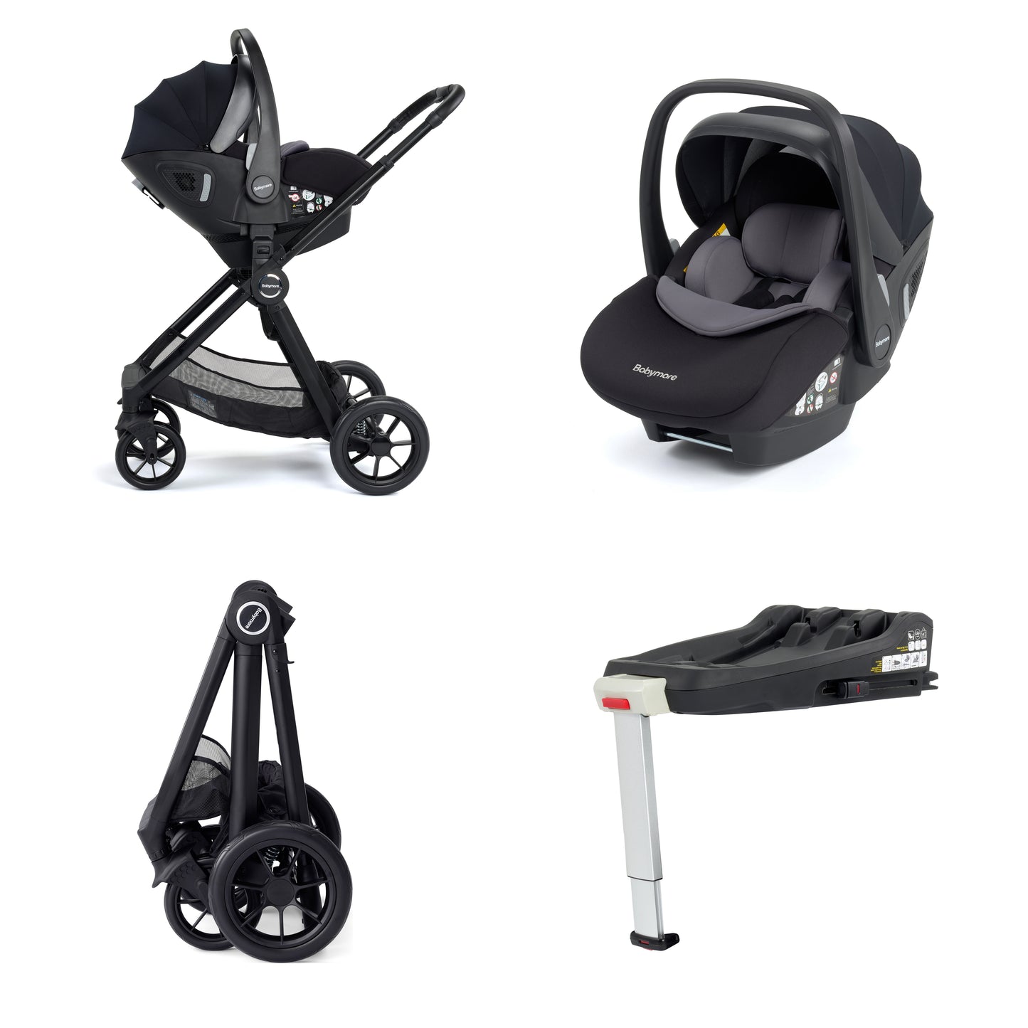 Babymore Memore V2 Travel System - 13 Piece with Pecan i-Size Car Seat