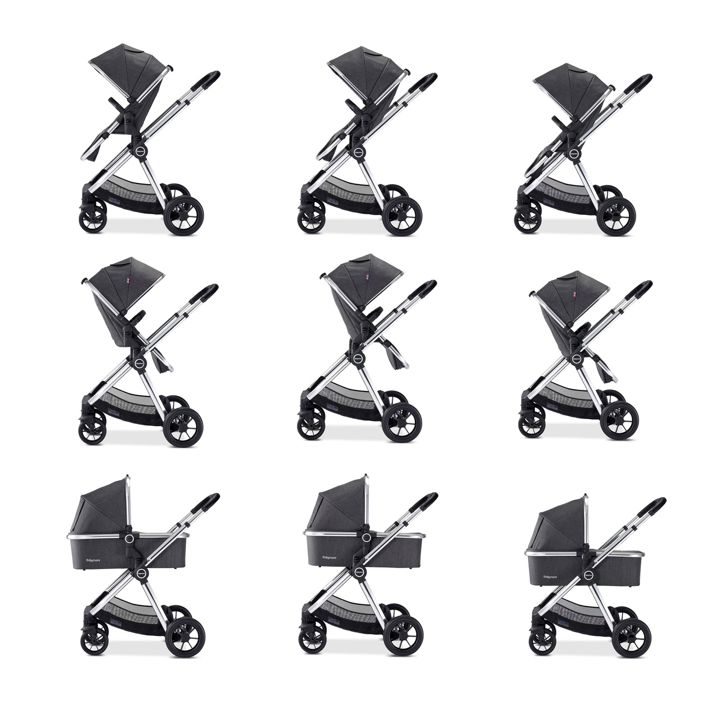 Babymore Memore V2 Travel System - 13 Piece with Pecan i-Size Car Seat