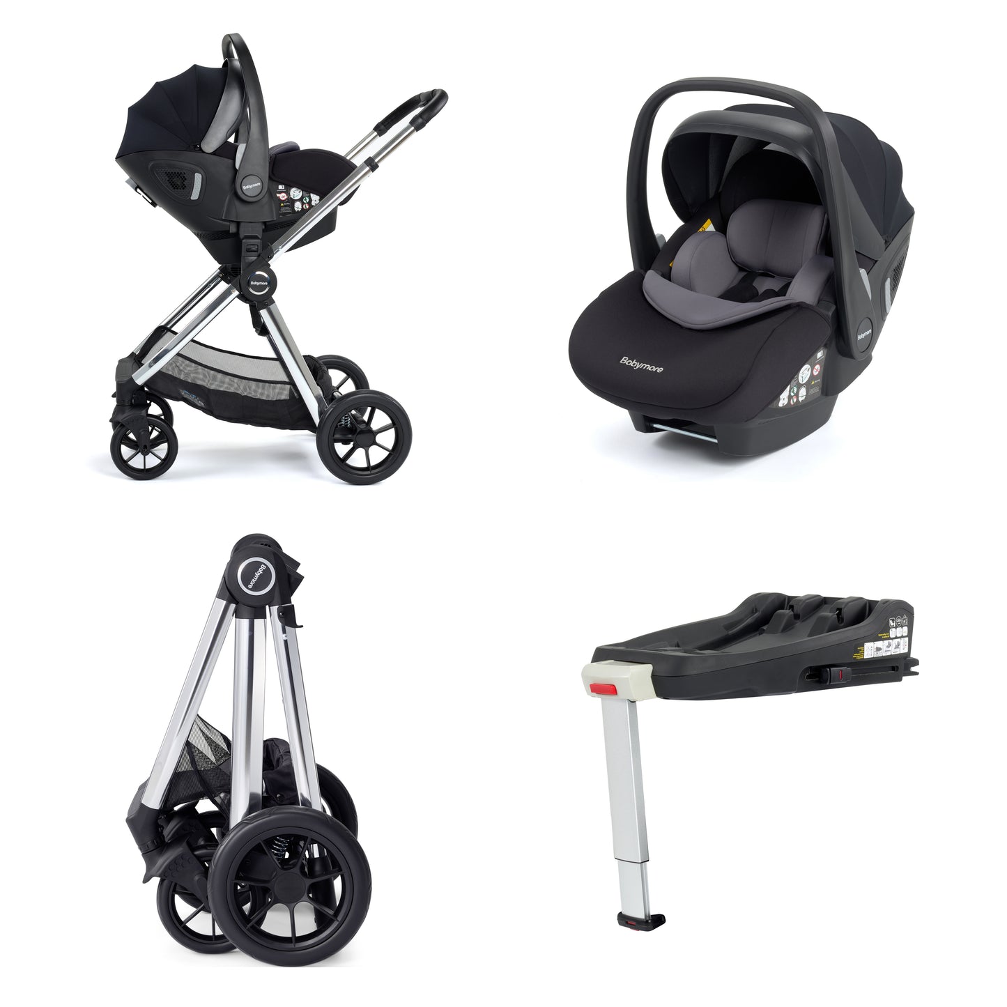 Babymore Memore V2 Travel System - 13 Piece with Pecan i-Size Car Seat