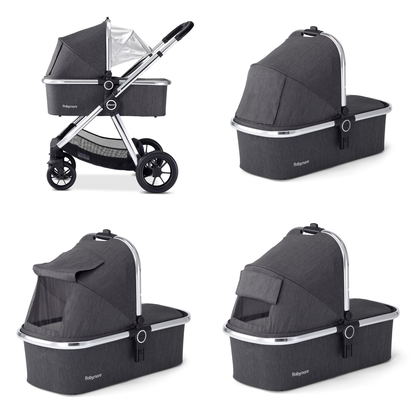 Babymore Memore V2 Travel System - 13 Piece with Pecan i-Size Car Seat