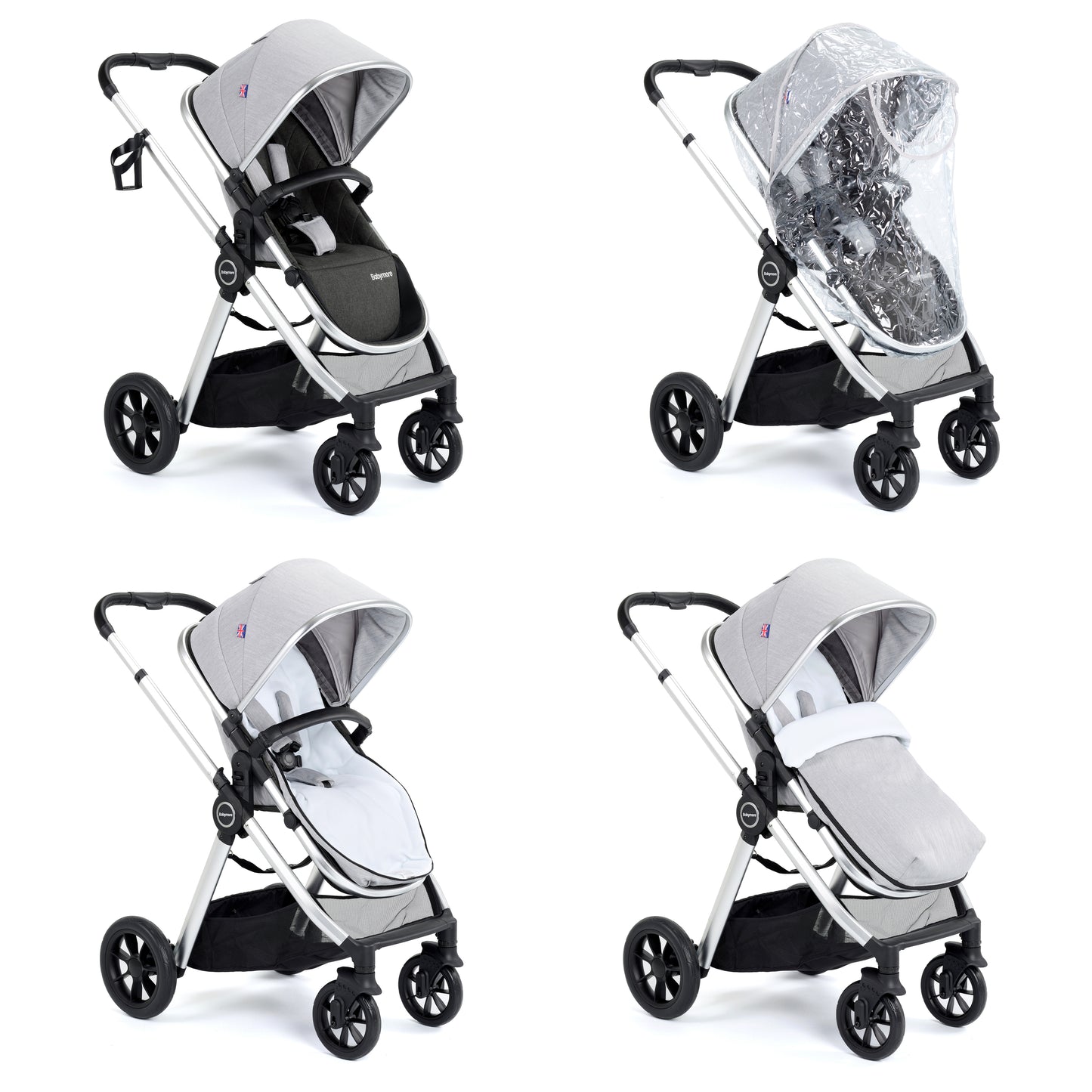 Babymore Memore V2 Travel System - 13 Piece with Pecan i-Size Car Seat