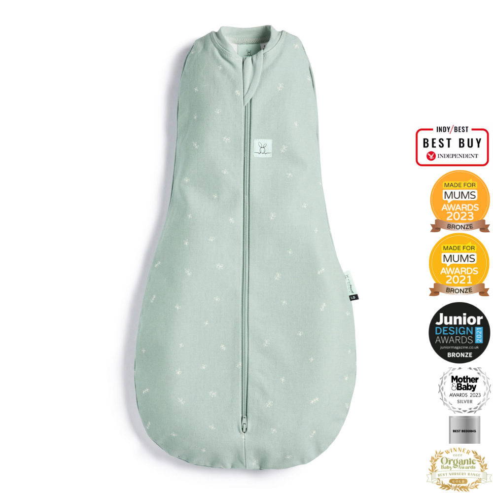 ErgoPouch - Organic All Year Cocoon Swaddle Sleeping Bag - Sage - 1.0 TOG